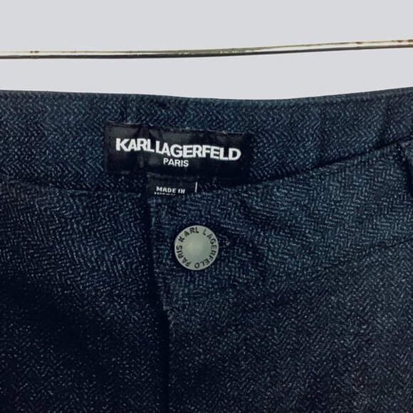 KARL LAGERFELD NAVY SLIM FITTED PANTS 12 - Picture 4 of 10